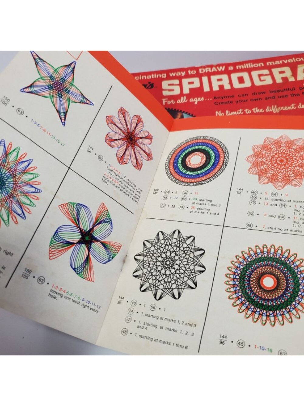 Kenner 1967 Spirograph Drawing Set Complete Minus Pens Vintage Blue Tray - Picture 5 of 12